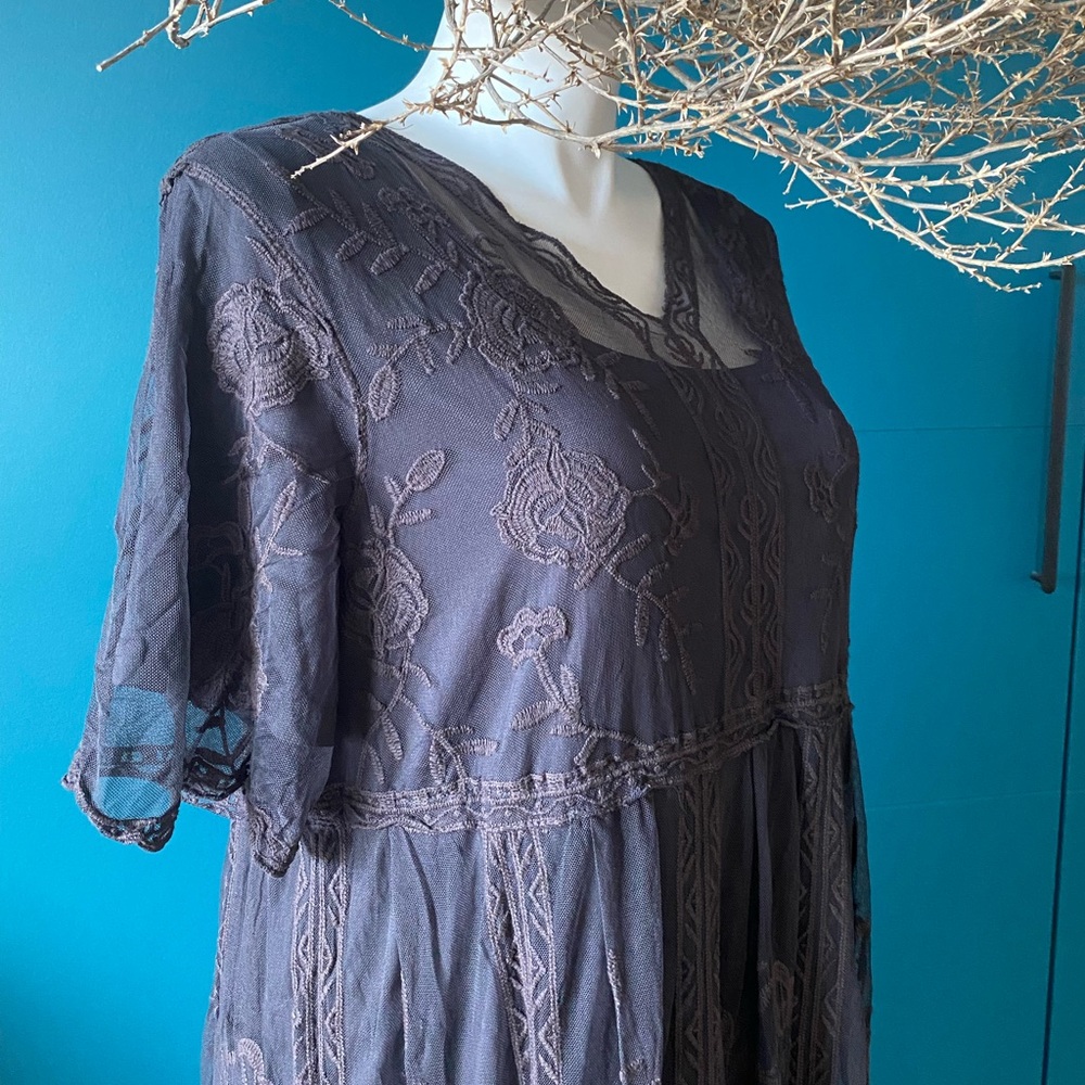 Charcoal layered dress